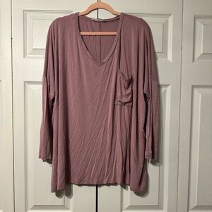 Zenana Mauve 3/4 Dolman Sleeve Sz2X L